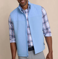 SOUTHERN TIDE Waterfront Quilted Vest in ocean channel - men's jacket
