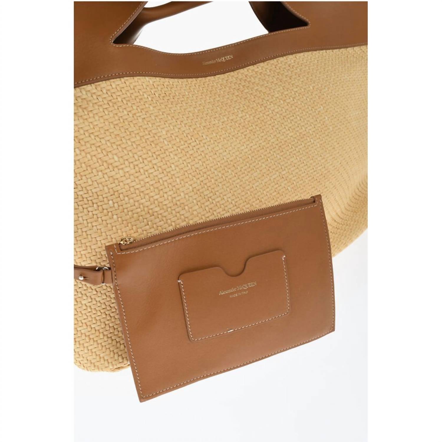 Alexander Mcqueen - Women's Leather And Raffia The Bow Maxi Tote Bag