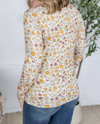 Michelle Mae - Effortlessly Chic Floral Long Sleeve Top