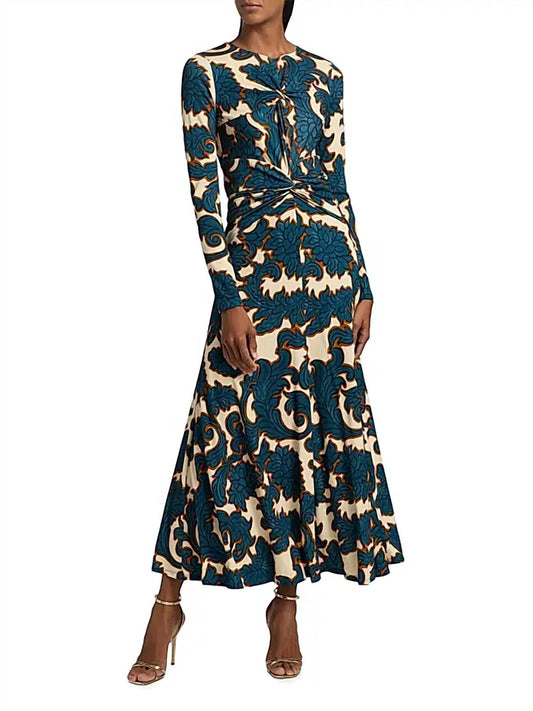 Cara Cara - Alara Printed Twist-front Maxi Dress
