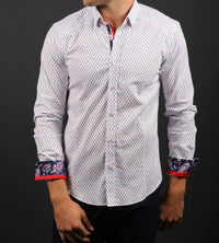 Eight X - Button Down Shirt With Paisley Trim