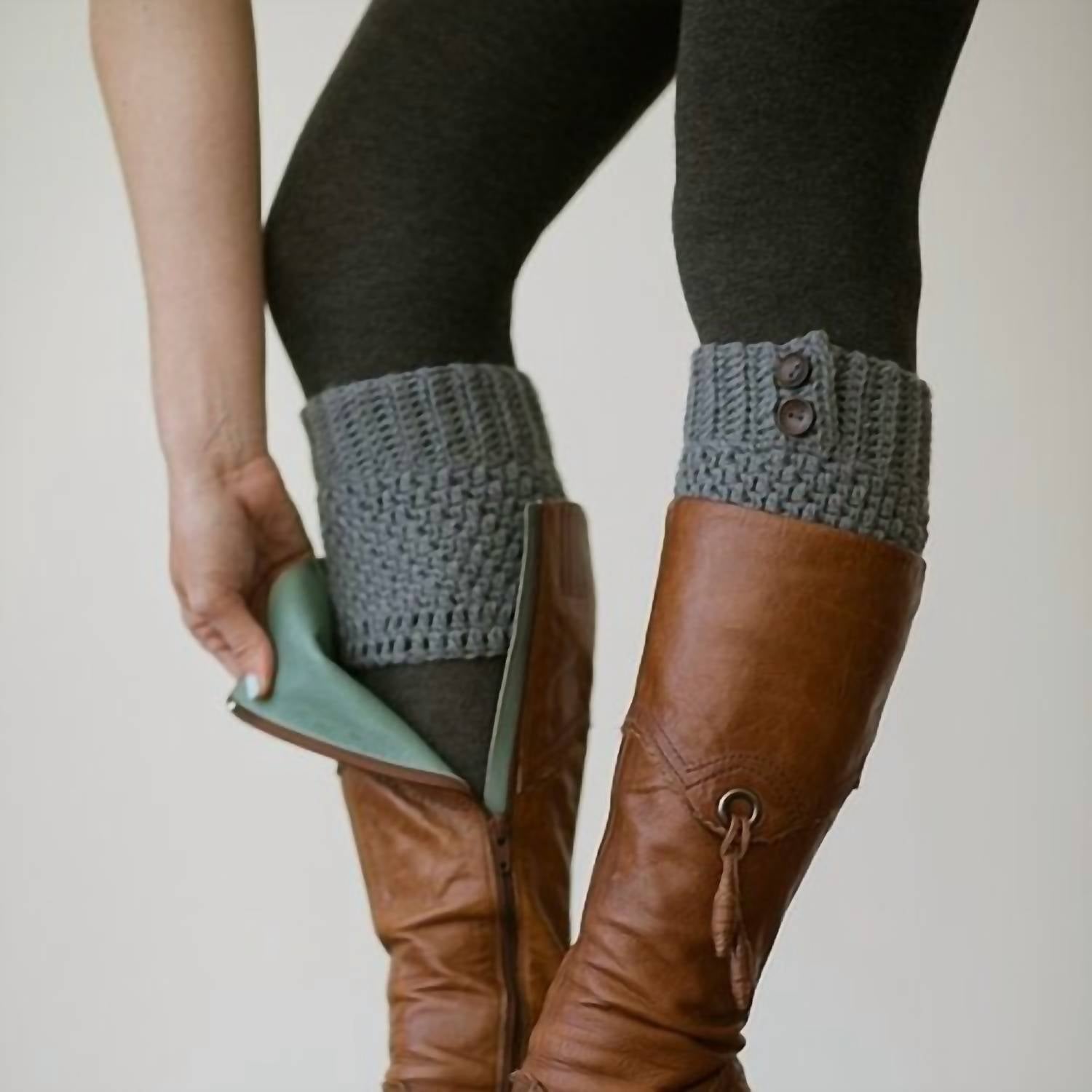 three bird nest Women's You've Got The Right Sweater Calf Warmer in carmel - women's accessory - detail view