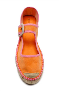 Free People Women's Surfside Mary Jane Espadrilles Shoes in orange crush - women's shoe - view 4