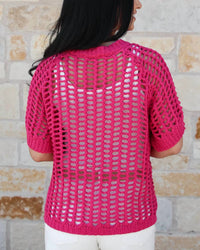 Grace And Lace - Open Knit Sweater Top