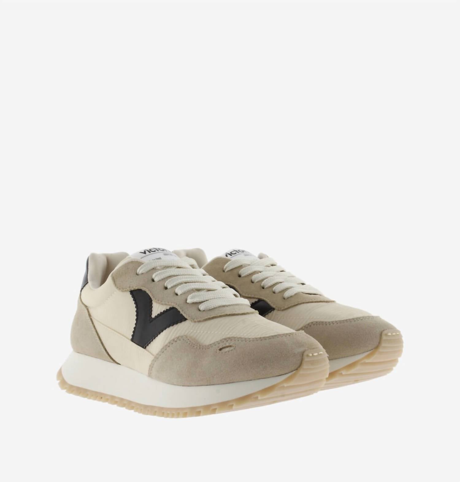 VICTORIA Women's Viento Nylon & Serra Shoes in beige - women's sneaker - view 5