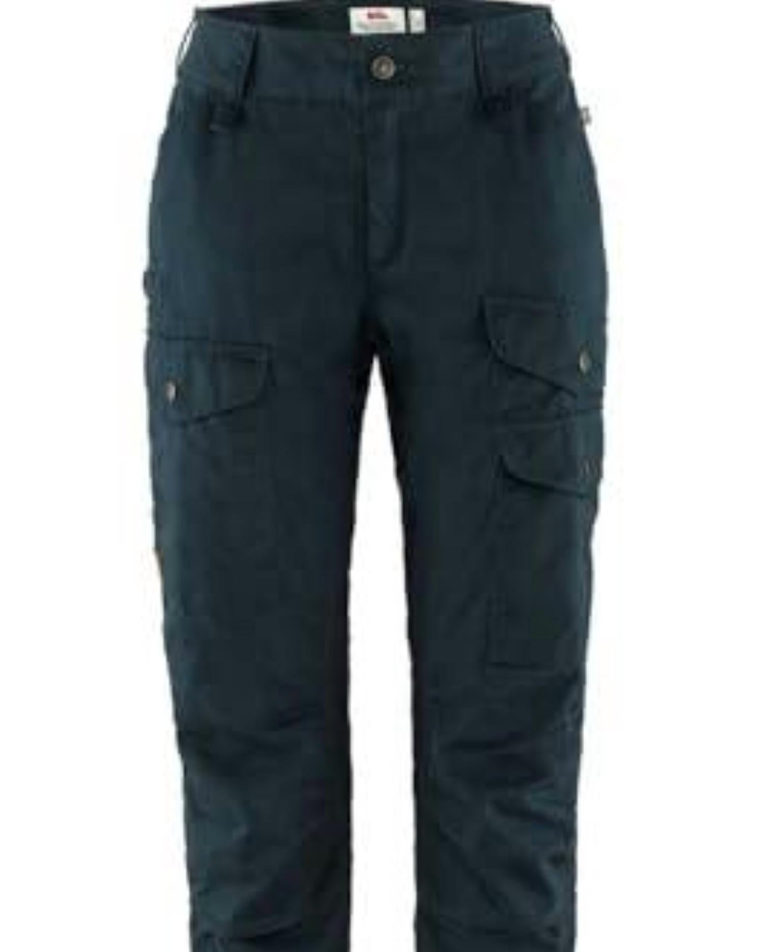 Fjallraven Women's Vidda Pro Ventilated Trekking Trousers in dark navy - women's pants - detail view