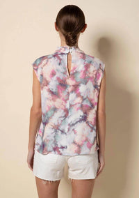 Tart By Taylor - Abstract Print Mock Neck Top