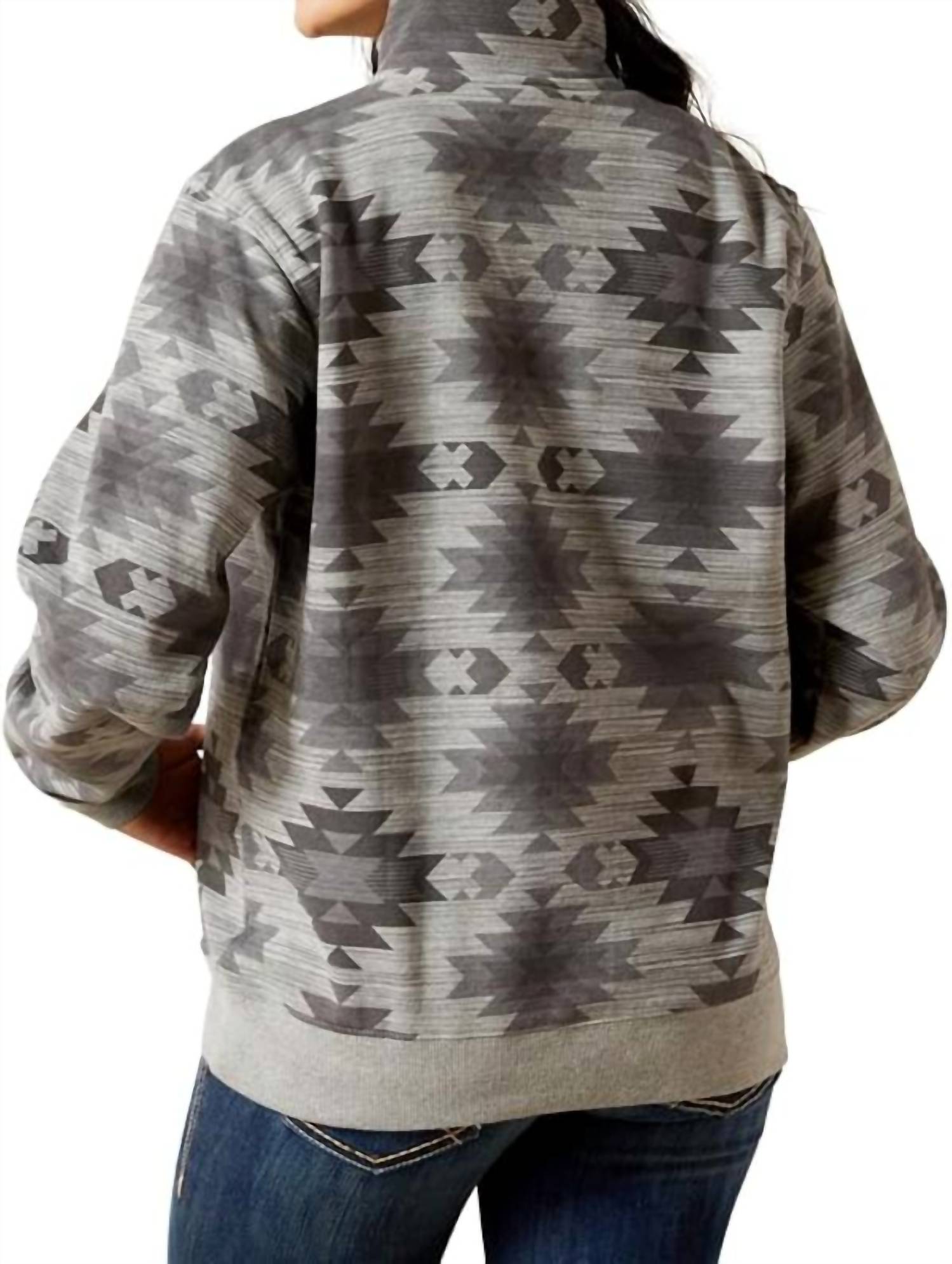 ARIAT Women's Sienna Zip Sweatshirt in mable - women's top - detail view