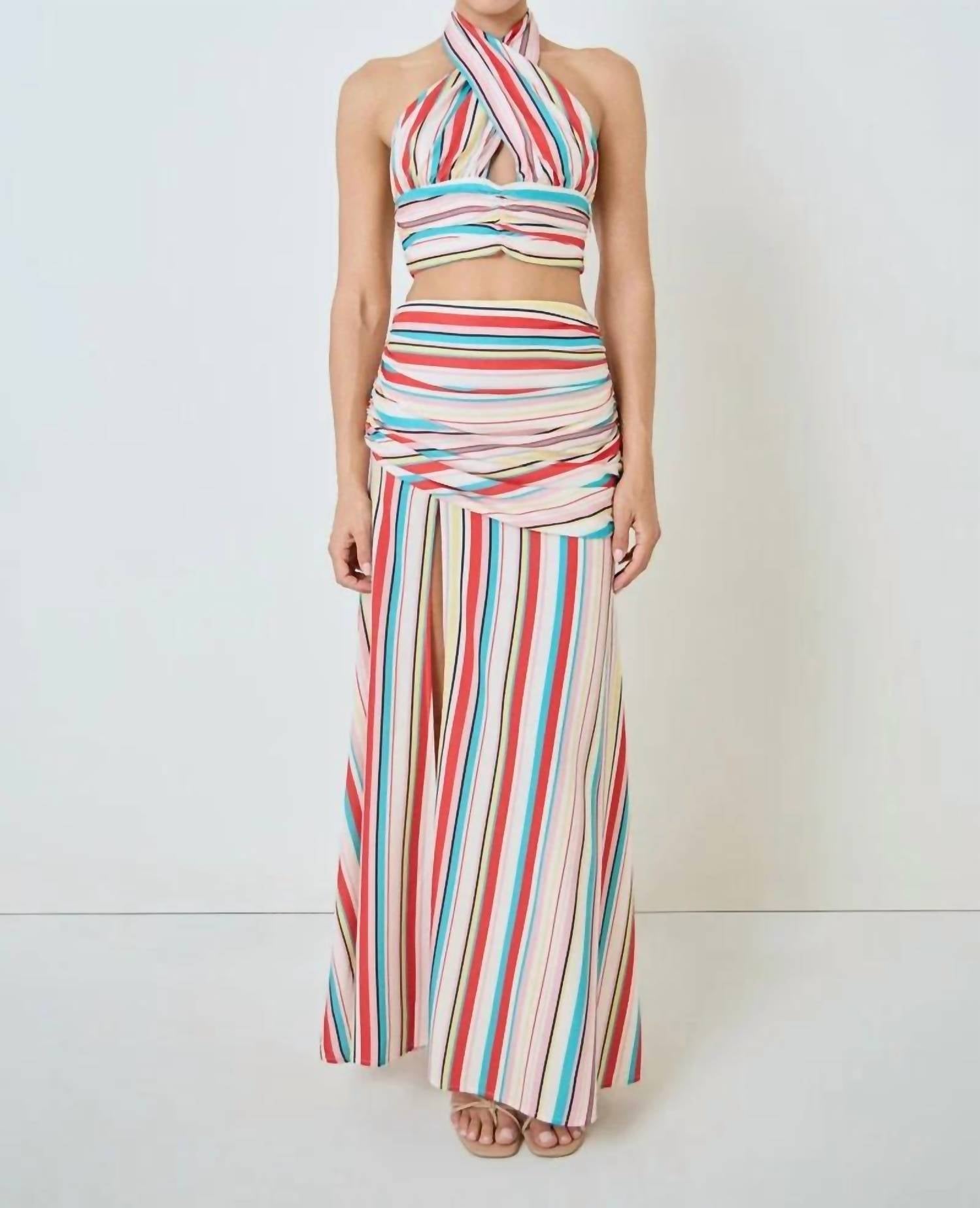 2.7 August Apparel - Santorini Stripe Set