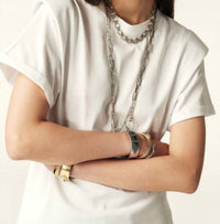 ba&sh Pio Crewneck Shirt in blanc - women's t-shirt - alternate view