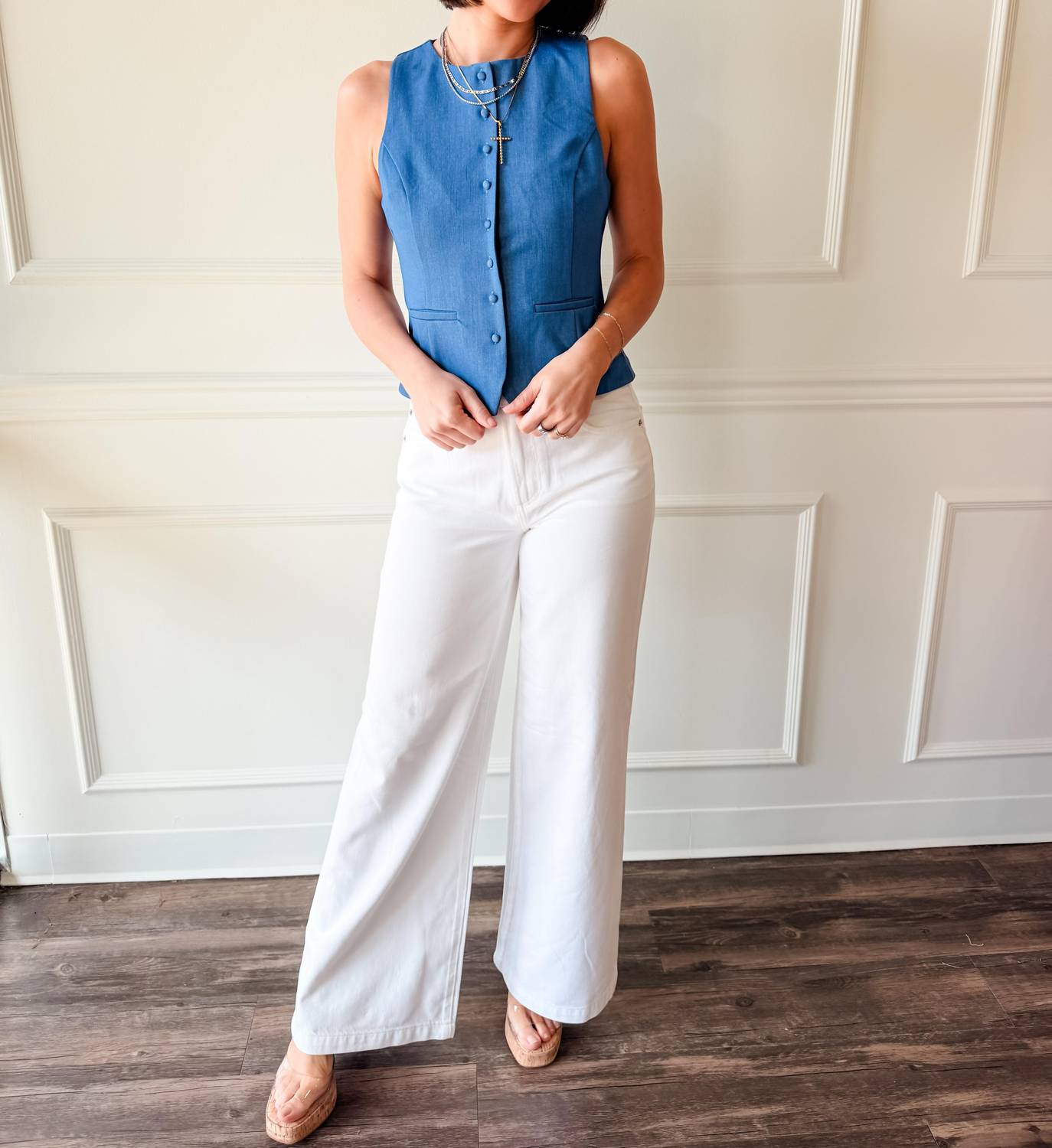 Glam - Tailored Vest Top