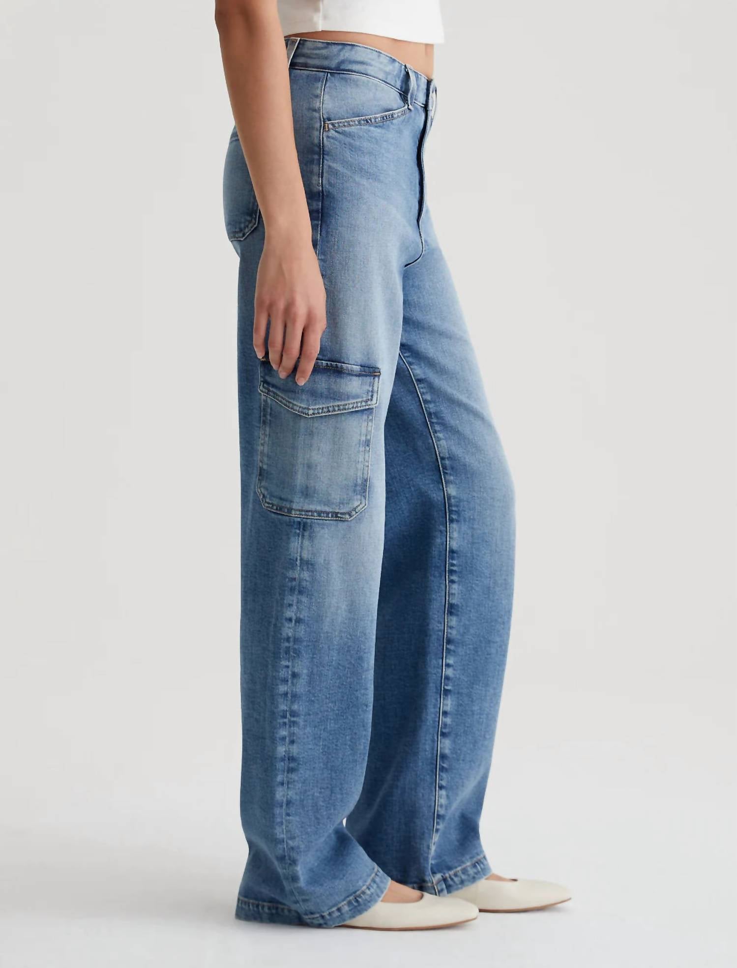 Ag Jeans - Gatina Wide Leg Cargo Jeans