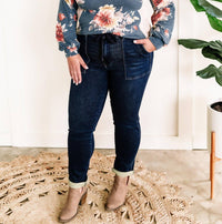 Judy Blue - Denim Cuffed Joggers Jeans