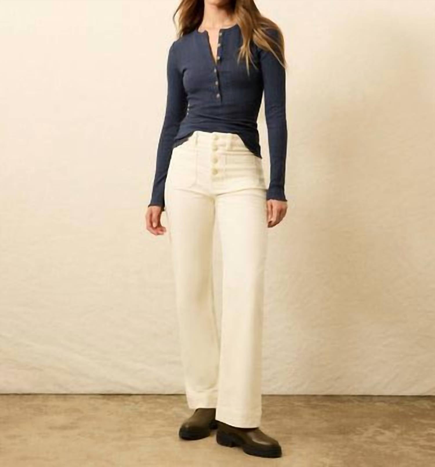 Faherty - Paradise Pointelle Henley Tee