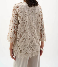 Joseph Ribkoff - Guipure Lace Open Front Cover-up Jacket