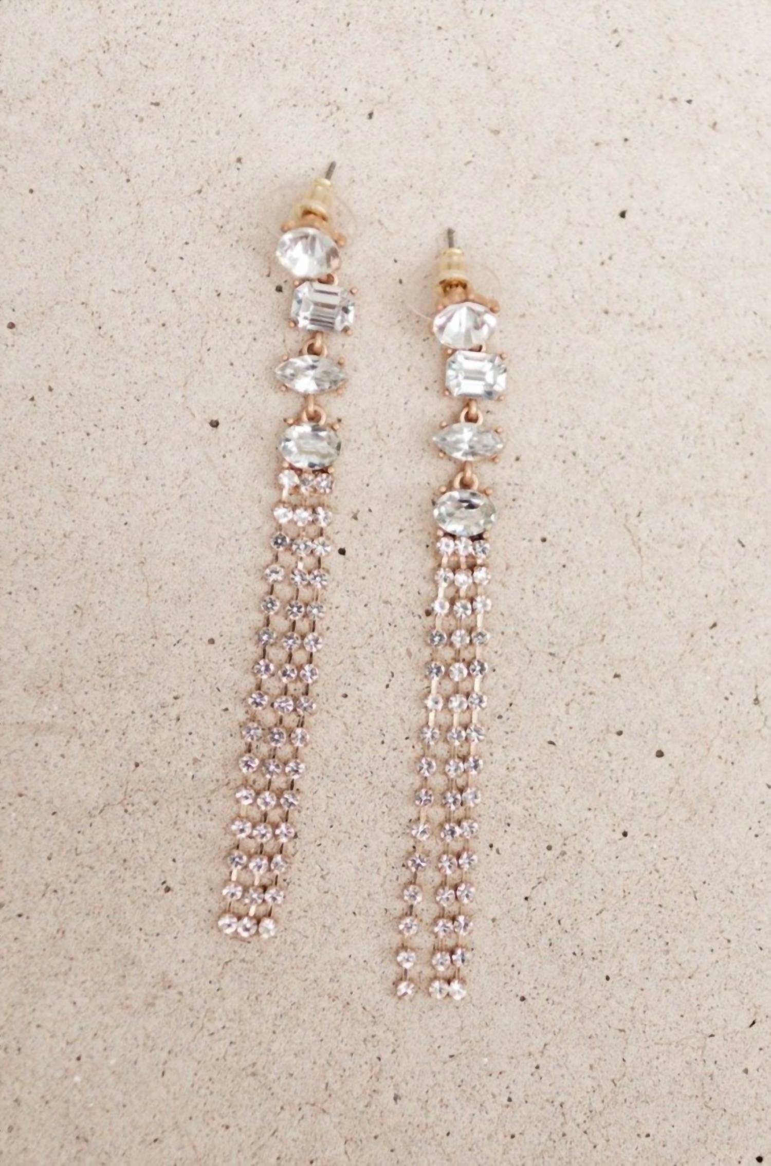 White Label - Women's Tiered Tassel Drop Earrings