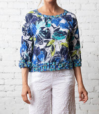 Olivia By Habitat - Crimped Crepe Floral Pullover