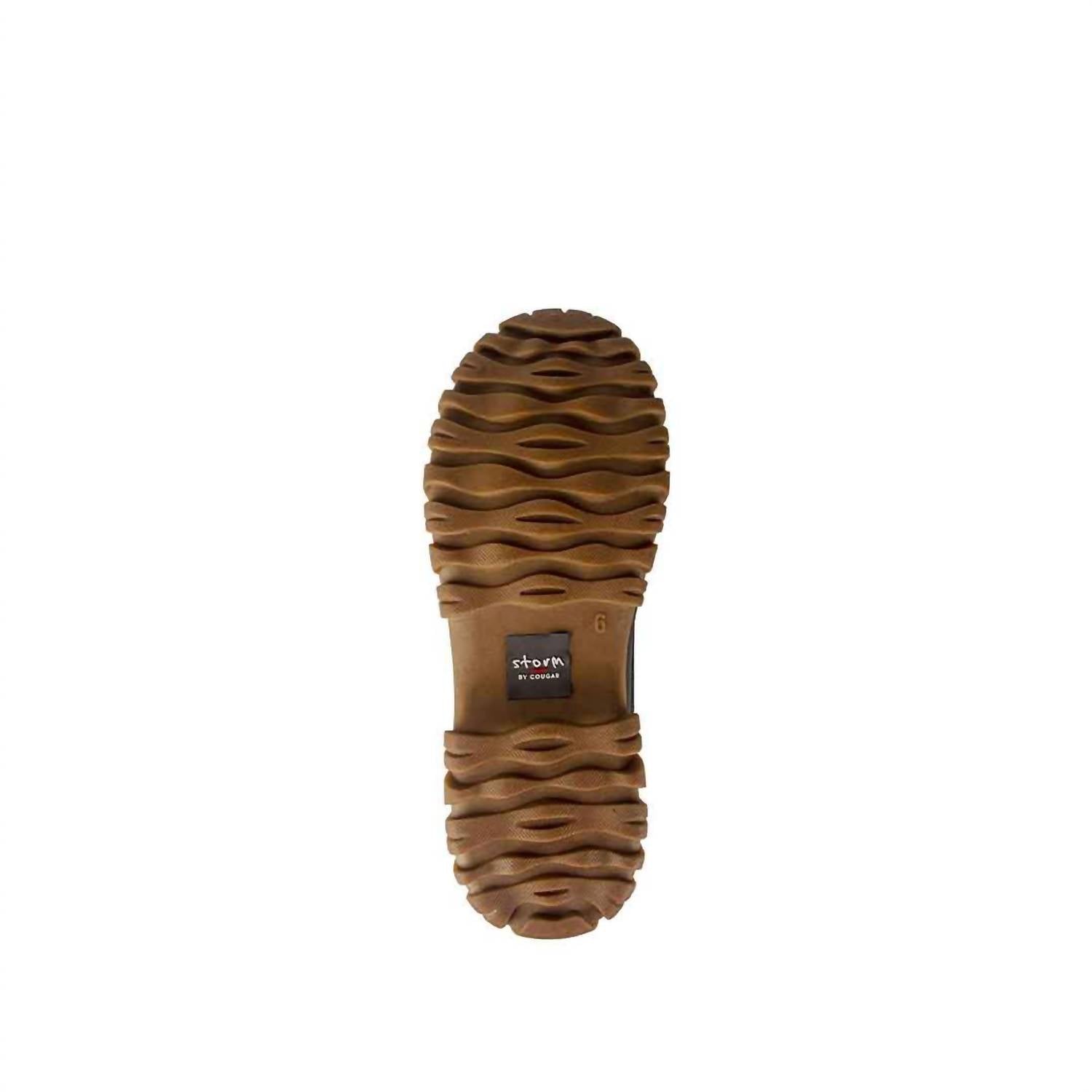 Storm by Cougar Women's Claudia Waterproof Mid-height Winter Ankle Boot in chestnut - women's shoe - detail view