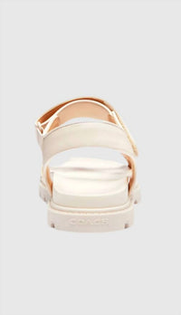Coach Women's Sport Strappy Sandals in chalk white leather - women's sandal - alternate view