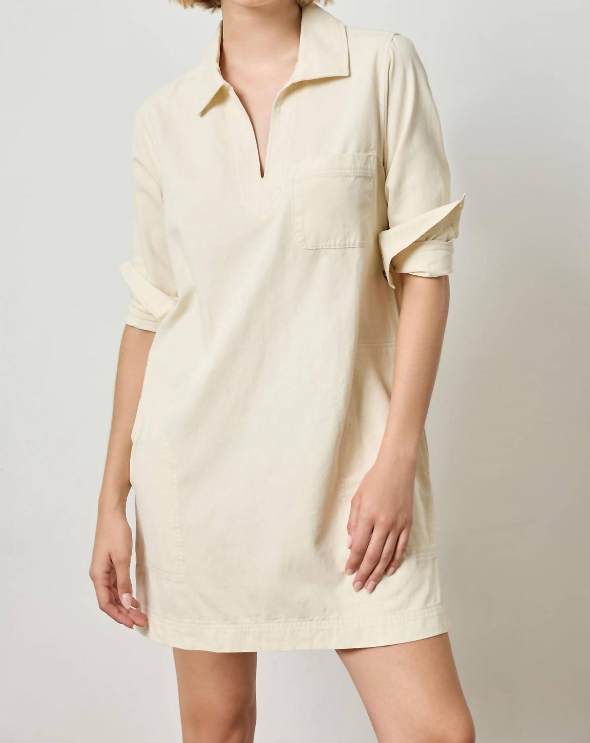 Lilla P - Split Neck Collared Dress