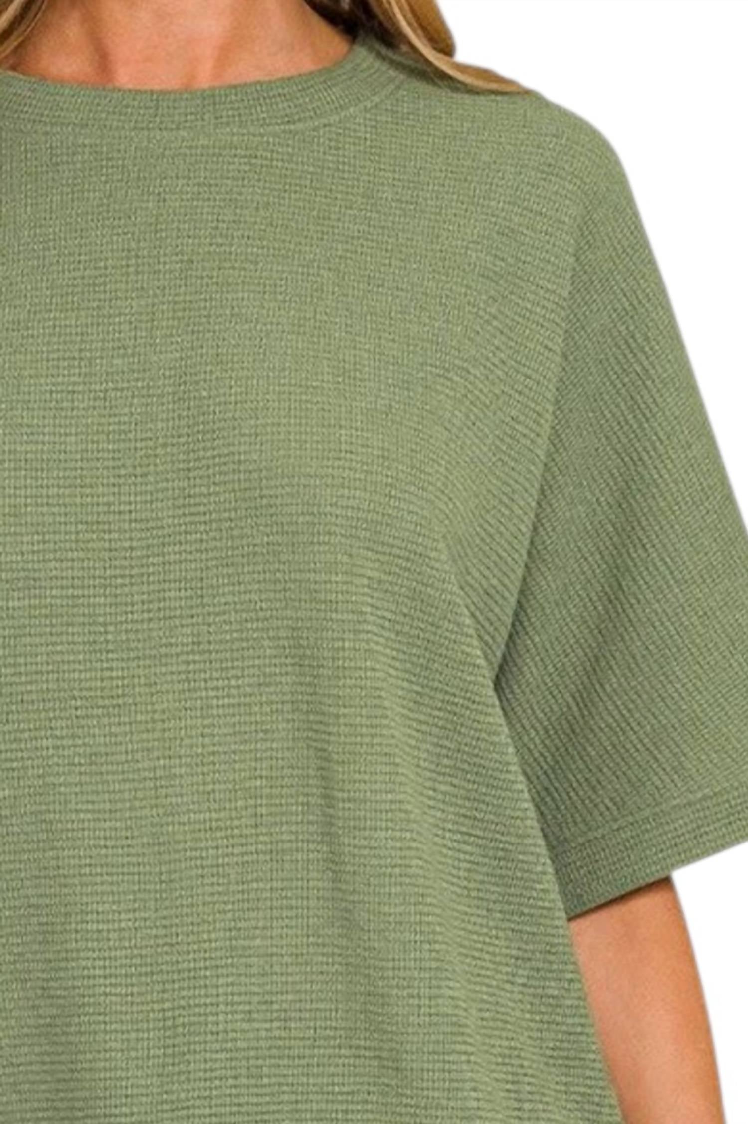 Zenana - Double Knit Three Quarter Sleeve Top