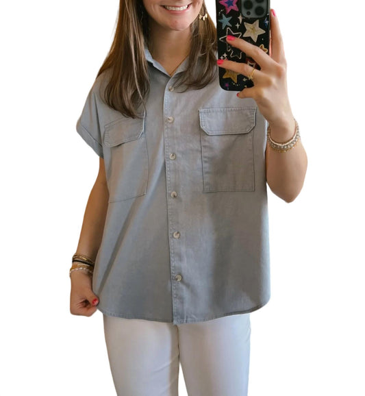 She + Sky - Button Down Shirt