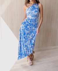 DRESS FORUM Shelly Maxi Dress in blue white - women's dress - alternate view