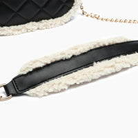 Like Dreams - Women's Holly Sherpa Vegan Leather Crossbody Bag