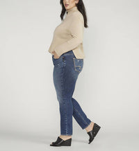 Silver Jeans Co Britt Straight Jeans in indigo - women's jeans - detail view