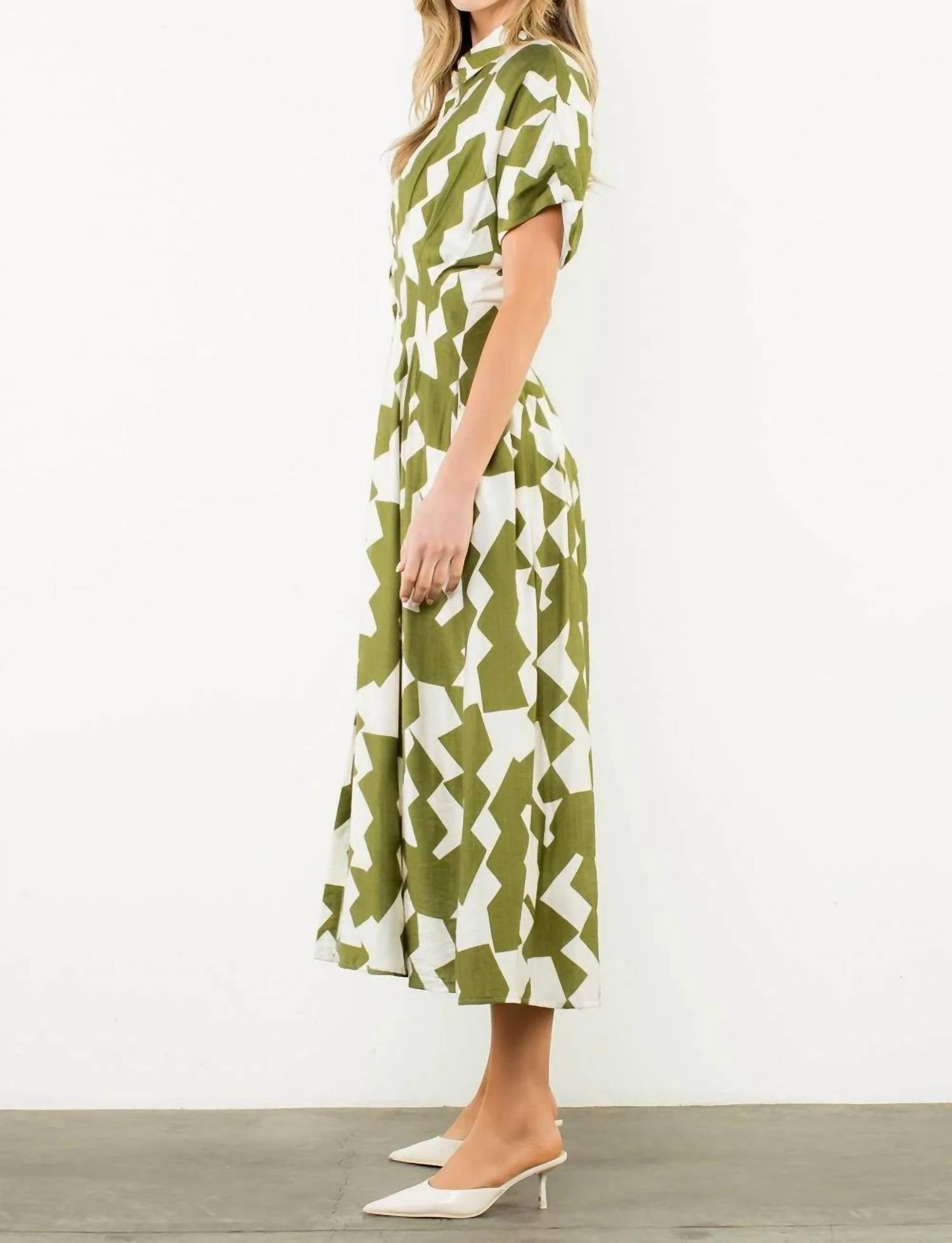 Thml - Geometric Printed Midi Dress