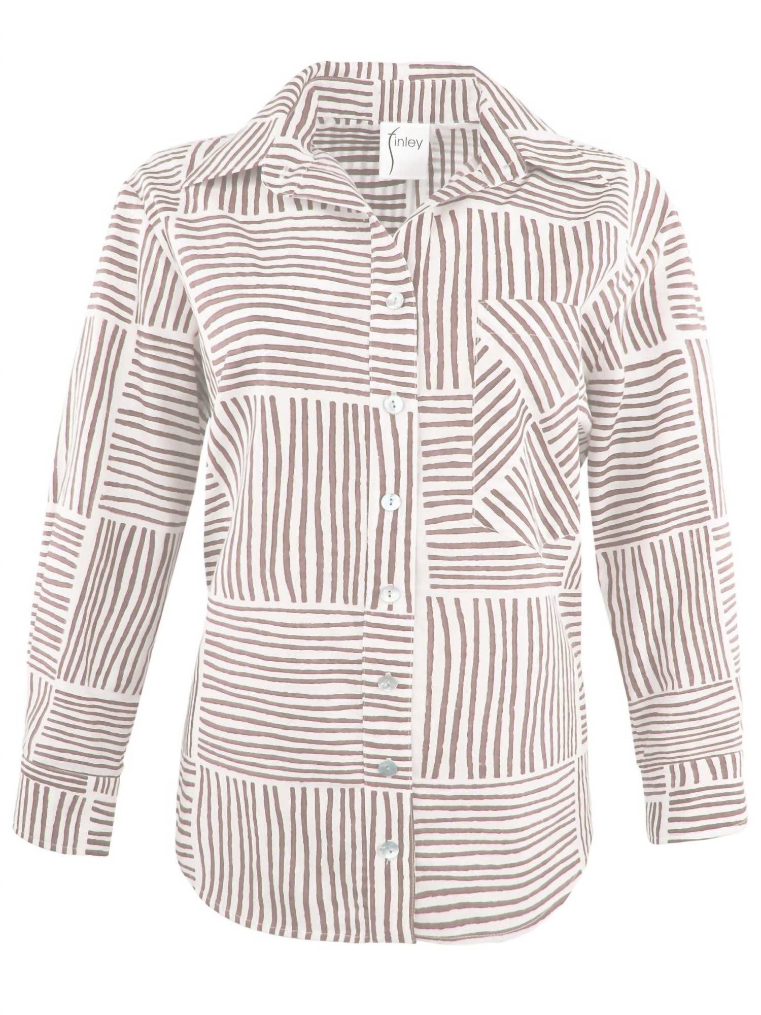 Finley Women's Andie Boyfriend Shirt in gold - women's shirt