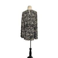 Entro - Women's Print Ruffle Long Sleeve Romper