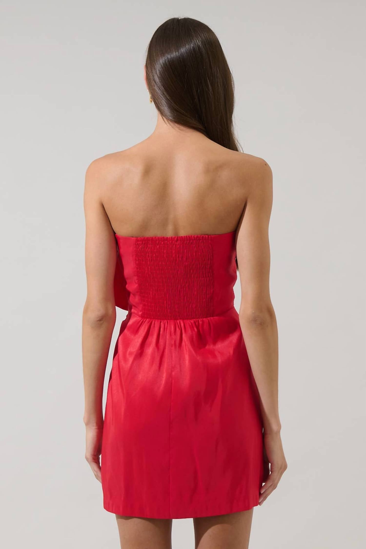 Sugarlips - Strapless Bow Mini Dress