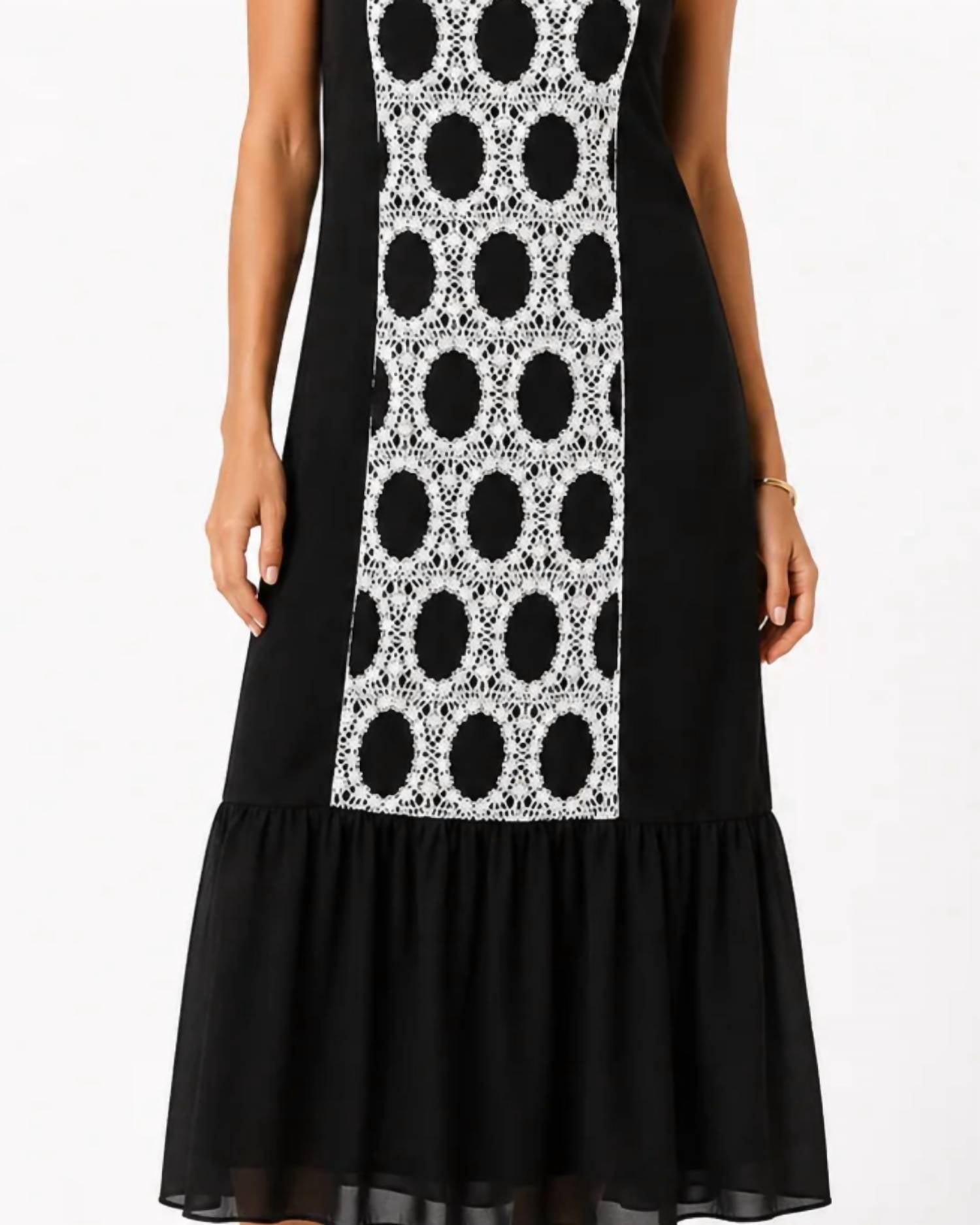 Strut & Bolt - MIlly Crochet Velvet Long Dress