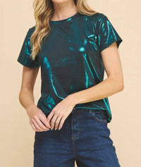 If She Loves - Metallic Short Sleeve Tee