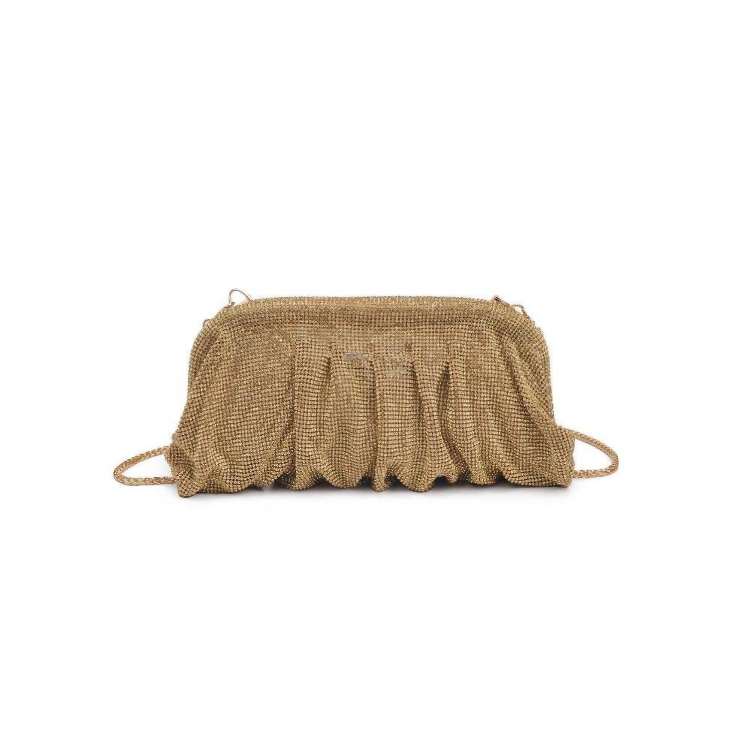 Urban Expressions Women's Irina Crystal Rhinestone Evening Bag in gold - women's bag