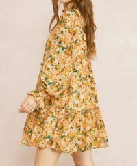 Entro - Floral Print Smocked Dress