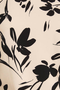 GILLI Shadow Garden Floral Print Top in cream black floral - women's blouse - view 6