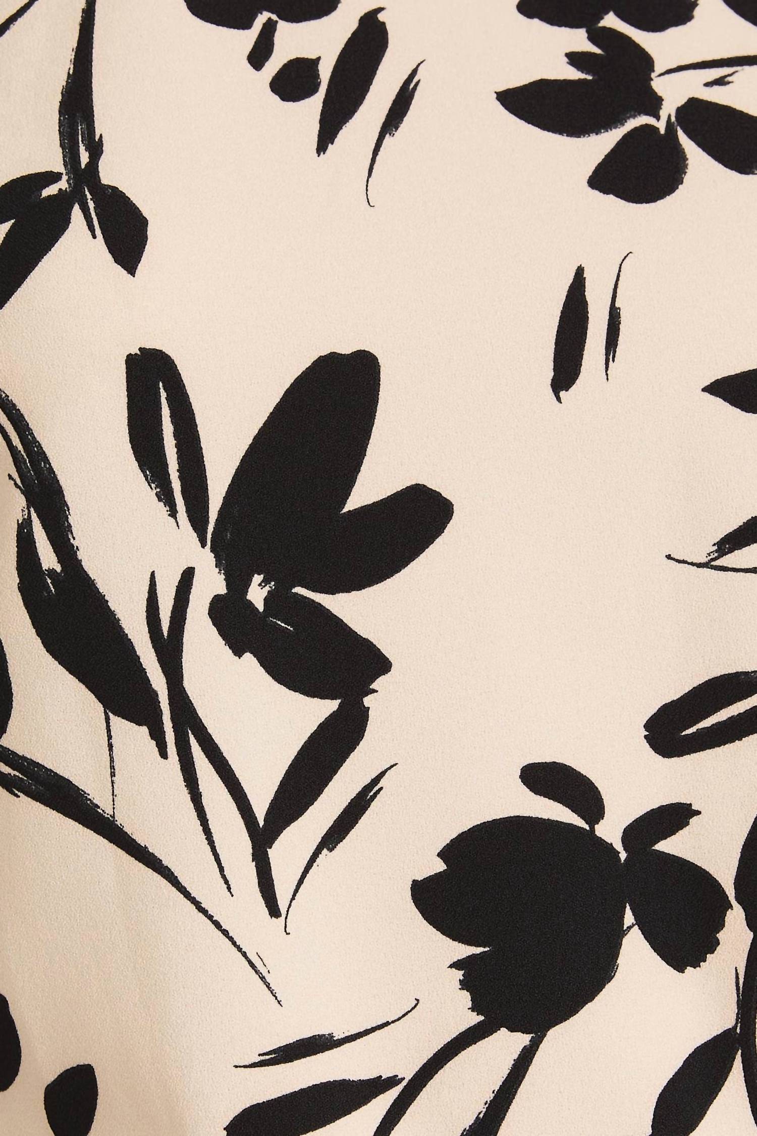 GILLI Shadow Garden Floral Print Top in cream black floral - women's blouse - view 6