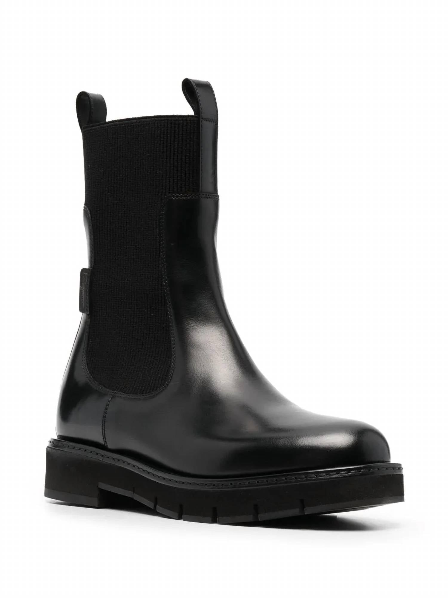 Salvatore Ferragamo - Women's Cleated-sole Leather Chelsea Boots