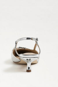 Sam Edelman Women's Toni Slingback Kitten Heel in soft silver metallic - women's heels - view 4