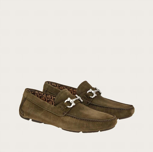 Salvatore Ferragamo - Men's Driver With Gancini Ornament Loafer