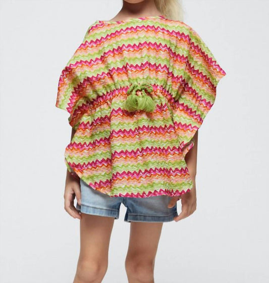 Mayoral - Girls' Zig Zag Watercolor Kaftan