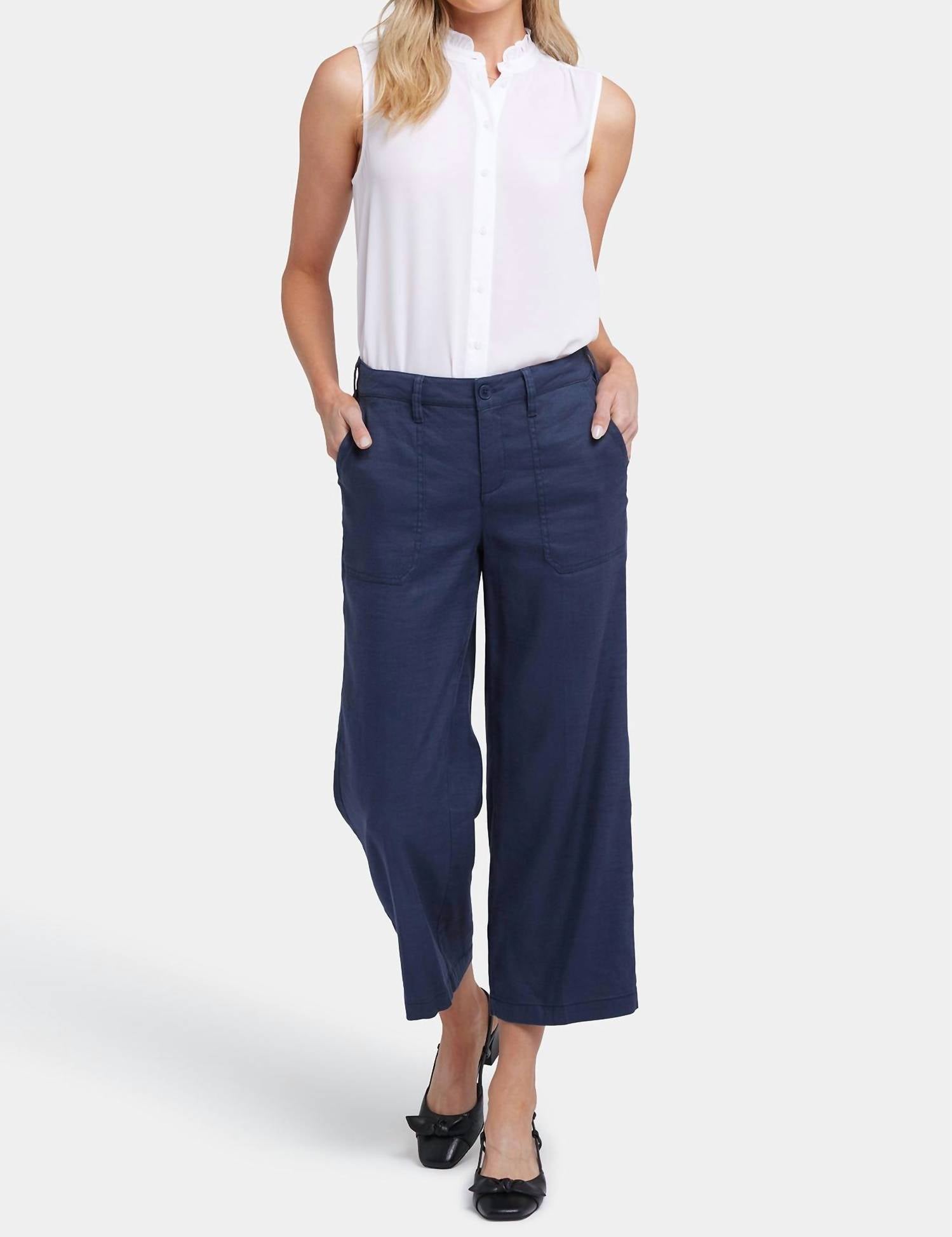 Nydj - Wide Leg Cargo Capri Pants