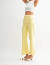 Just Black Denim - Patch Pocket Wide Leg Pants