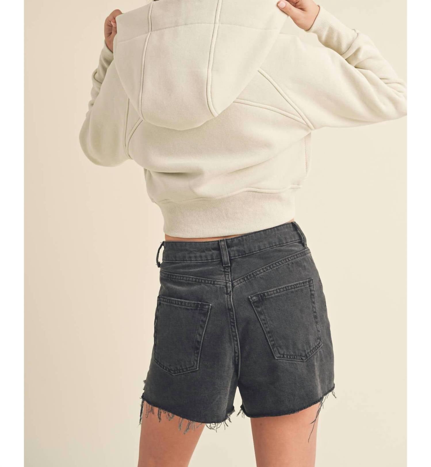 Aemi + Co - Deva Cropped Hooded Jacket