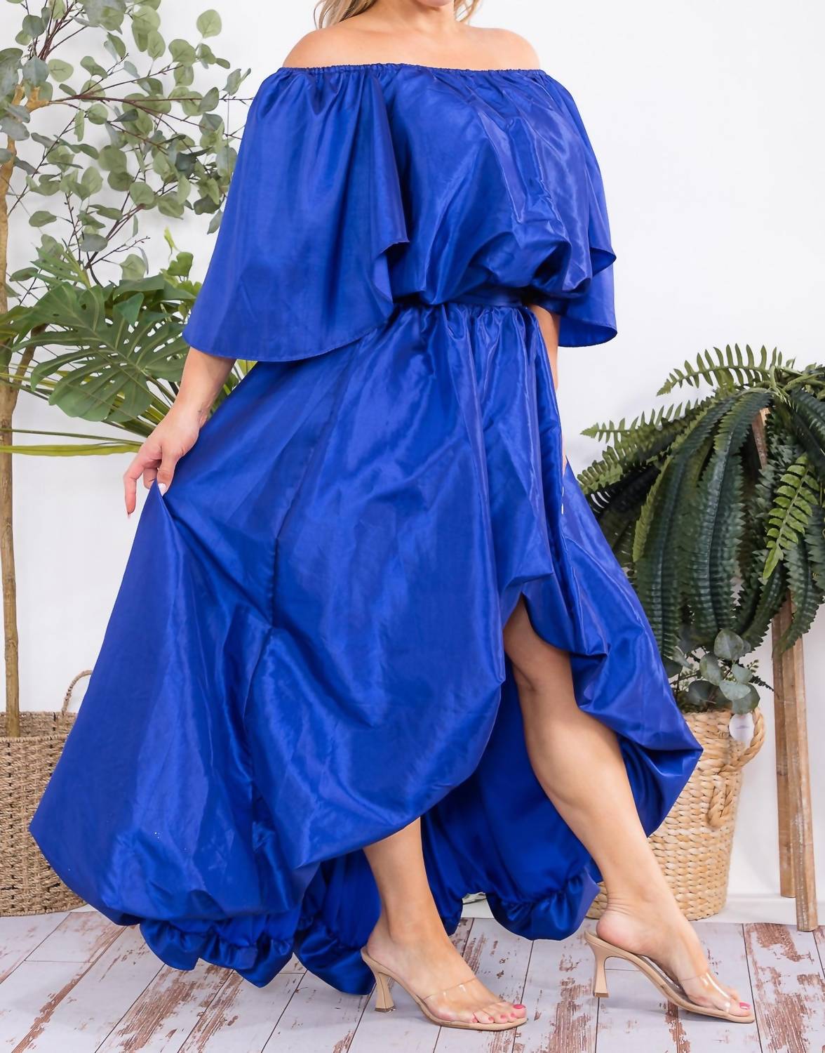 Karen Kane - Off The Shoulders Top And Hi-lo Skirt Set