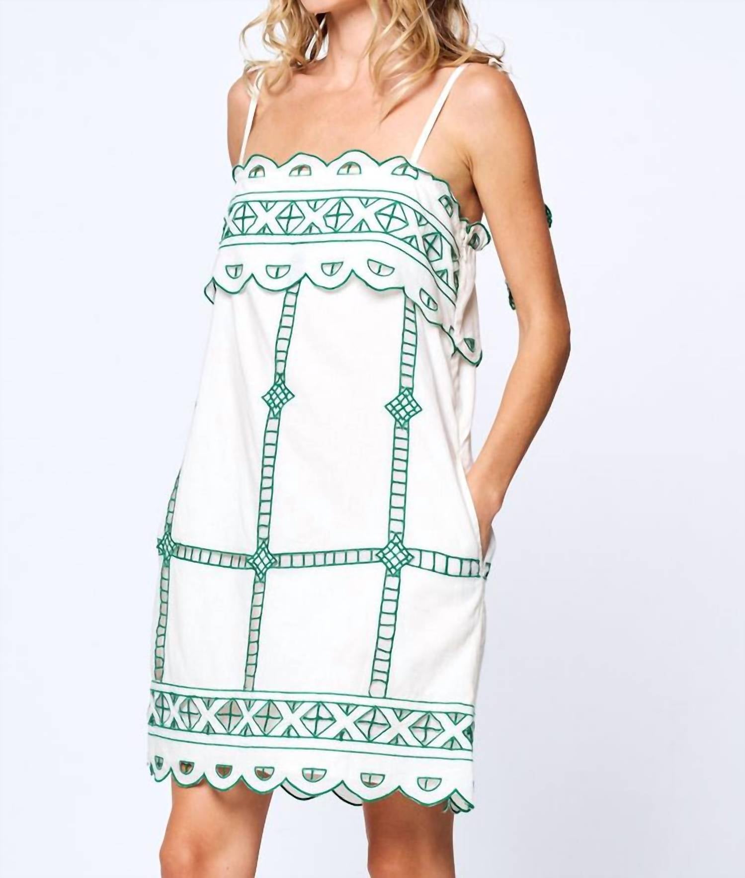 Ciebon - Eyelet Overlay Sun Dress