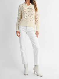 Mable - Front Big Bow Knit Sweater