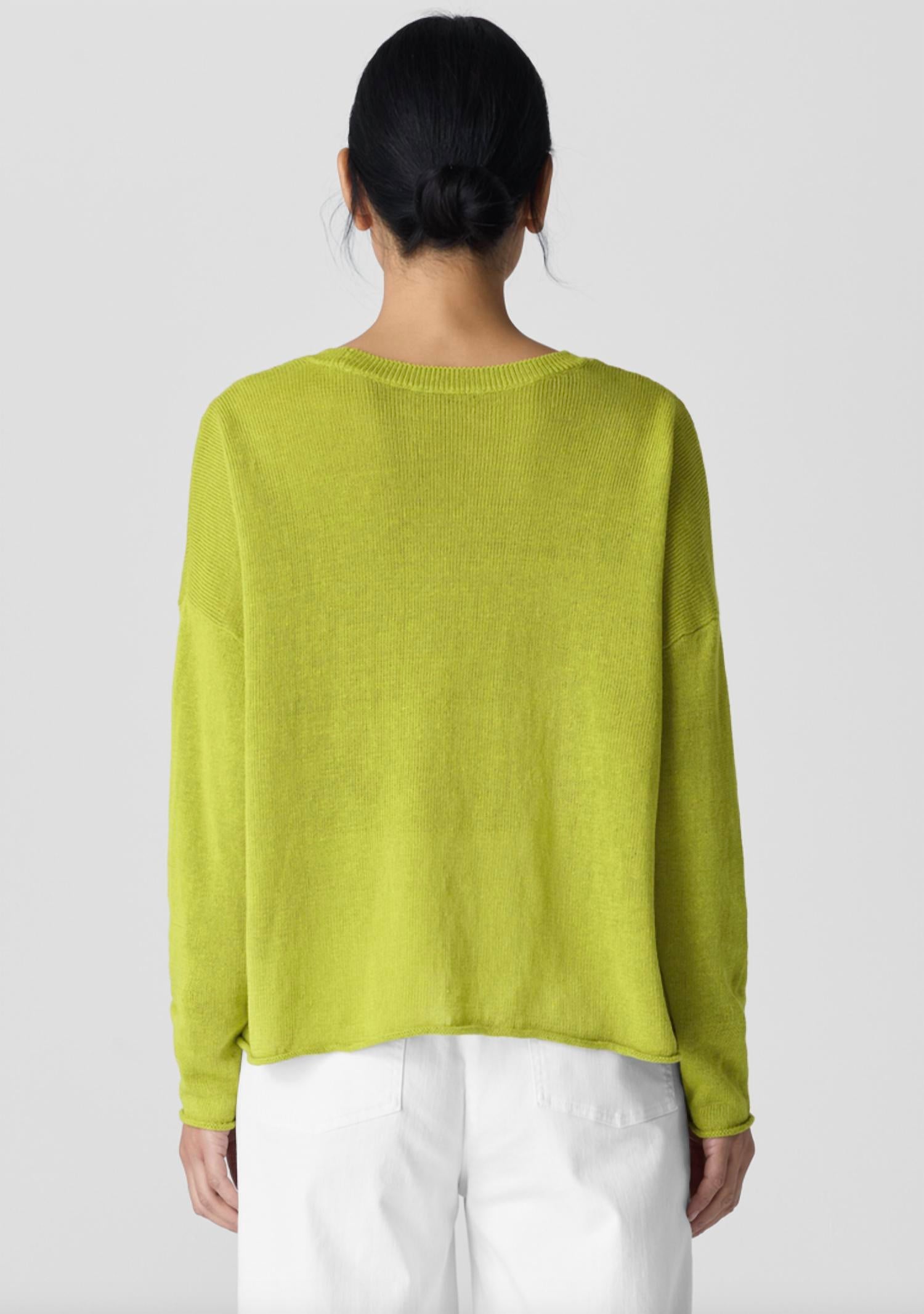 Eileen Fisher - Organic Linen Cotton Cord Crew Neck Top
